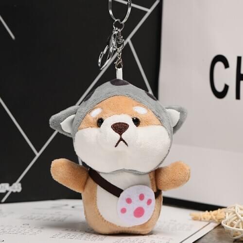 Little Dog Plush Doll Bag Pendant Ornament Cute Backpack Doll Car Key Chain Toys Kawaii Cartoon Lanyard Girl Gift