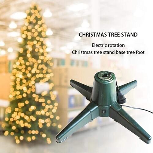 Metal Christmas Tree Stand, 220 V, Electric 360° Rotation, Christmas Tree Stand, 40 Cm In Diameter For 1.2-1.5m Christmas Tree