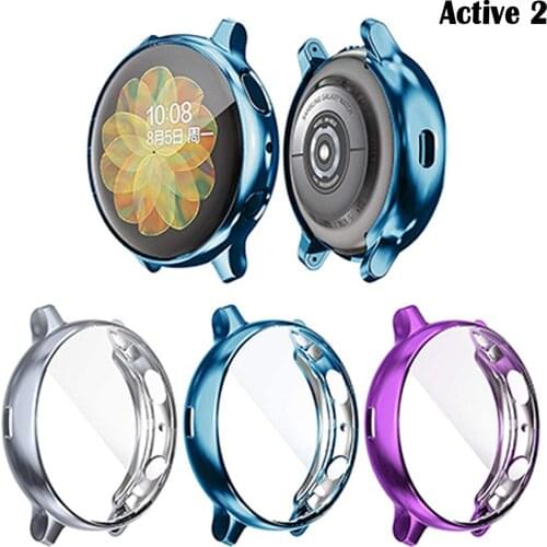 Soft Cover for Samsung Galaxy Watch Active 2 Case 40mm 44mm Active2 Shell Light Slim TPU Bumper Screen Protector Accessories