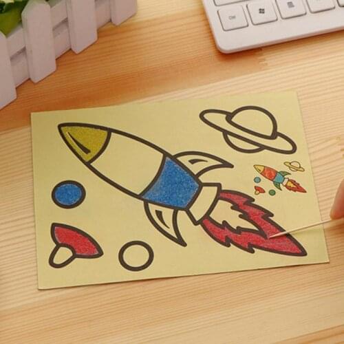 2/5/10pcs Early Educational Learning Creative Drawing Toys for Children Scratch Art Doodle Pad Sand Painting Cards Gifts Home