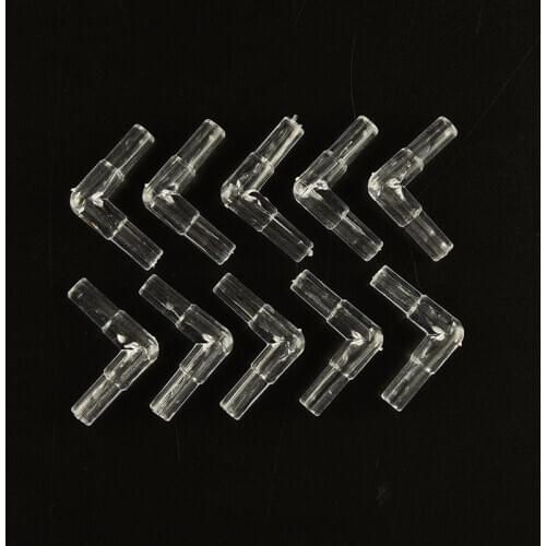 Wholesale 10pcs/lot Creative Plastic Transparant 2 Way 5mm Airline Air Valve Tubing Connector For Aquarium Accessories