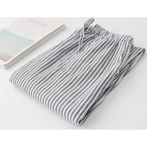 100% Cotton Home Pajama Pants Cotton Plaid Sleep Bottoms Sleeping Lounge Pants Plus Size Sleep Wear for Mens and Womens Wear