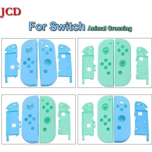 JCD DIY Plastic Replacement Animal Crossing Housing Shell Case Cover Middle Frame for Nintend Switch NS Joy-Con w/ Screwdriver