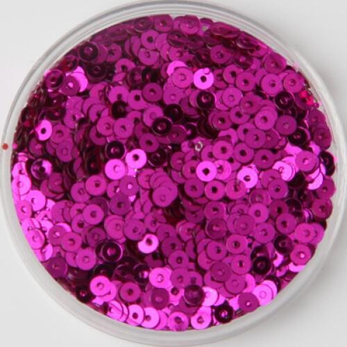50g(12000pcs) 3mm Flat Round Loose Sequins Sewing Wedding Craft Children DIY Accessories Fuchsia Rose Red Confetti