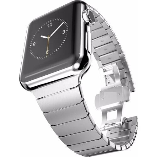 Stainless Steel strap for Apple Watch band 5 4 3 42 mm 44 mm 40mm iwatch series 5 4 3 2 band 42mm/38mm Butterfly metal Bracelet