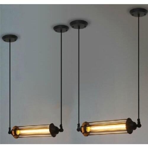 Modern LED Pendant Lamps Metal Pendant Light Tube Lamp Industrial Vintage Steampunk RH Loft pendant lamps Coffee Shop PA0311