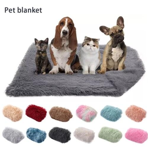Soft Long plush Padded Warm Pet Blanket Can Be Used A Mattress Cat Sofa Cushion Household Rug To Keep Warm Dog Sleeping Blanket