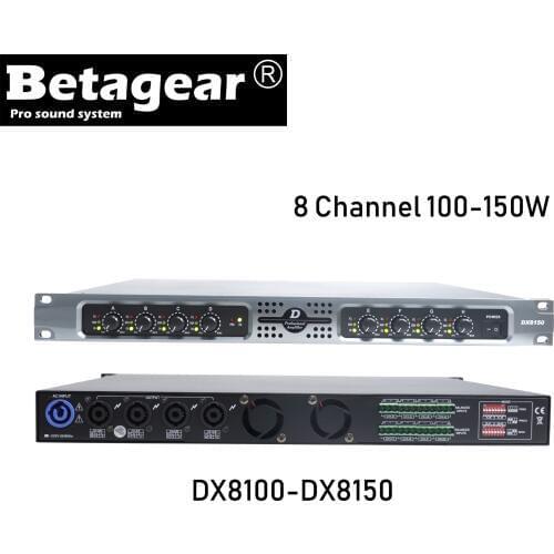 Betagear Leicozic 8 Channel Power Amplifier Professional Amplifiers 100-150W Class D Amps Pro Audio DJ Equipment Sound System