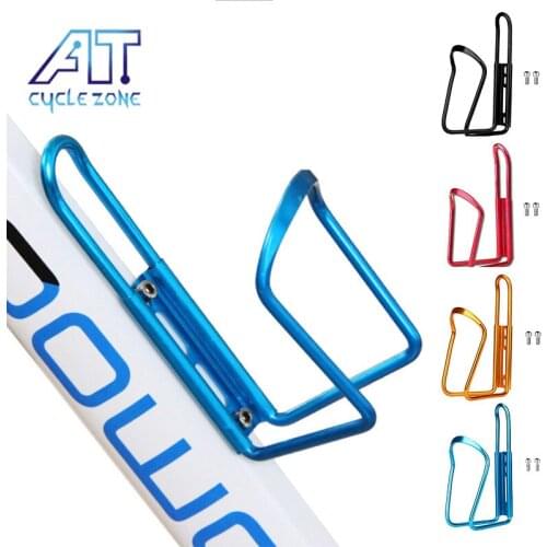 CYCLE ZONE 1Pcs Aluminum Alloy Bike Cycling Bicycle Drink Water Bottle Rack Holder With Screw Folding Bike Cage 5 Colors