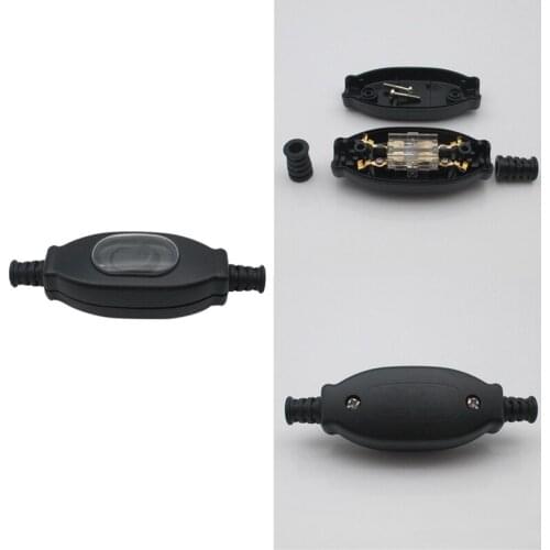 3A 250V Waterproof in Line Switch Cord Switch IP65 Round Wire Silver Contact Double Cut Switch Dust Switch