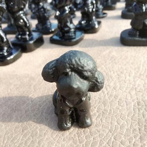 3.5-4cm High Quality Natural Crystal Carvings Delicate Obsidian Stones And Minerals Specimen Chakra Lucky Dog For Gifts