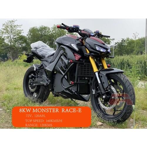 8KW Race E Bike Performance Bike Off Road Racing E Bike 120AH 72V Long Range Vehicle High Speed E Bicycle