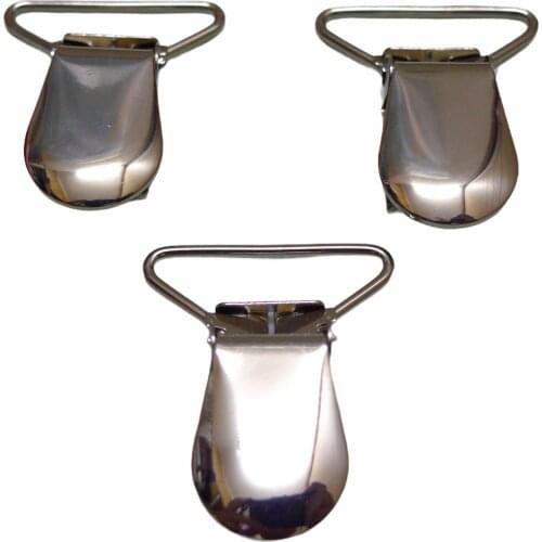 25pcs 1" 25mm Silver Dummy Clips Suspender Clips