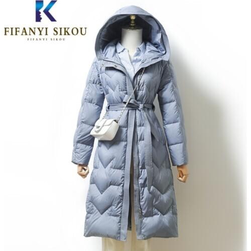 2020 Winter Jacket Women Hooded Parka Coat Fashion Long Down Jackets Thick Warm Overcoat Zipper Loose Female Casual Winter Coat