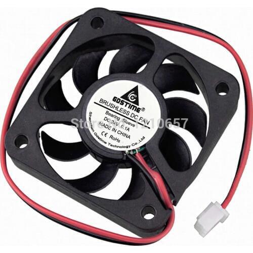 1PCS Gdstime DC 24V 2Pin 50mm 5010 5cm 50x10mm Plastic Silent Radial Exhaust Cooling Fan