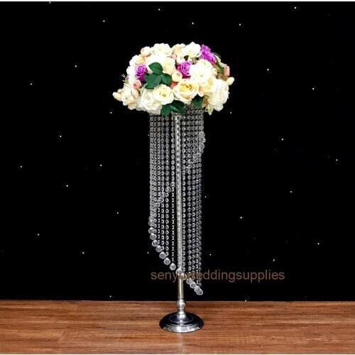 12pcs )90cmH New style many crystal crystal wedding centerpiece celling table chandelier flower stand wedding supply senyu1339