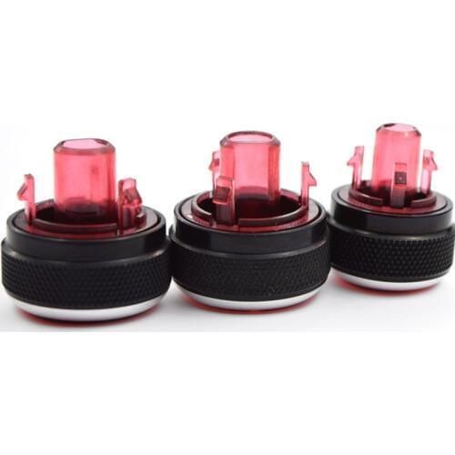 3pcs/set Aluminum Alloy Air Conditioning Knob AC Knob Switch Button Knob For Peugeot 307 CITROEN C4 C-TRIOMPHE