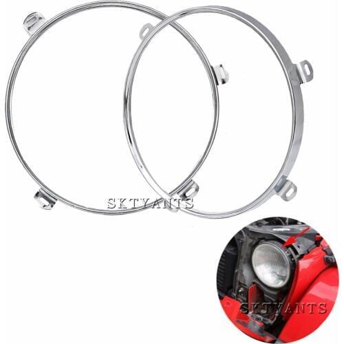 7 Inch Chrome Round Headlight Mounting Bracket Ring Trim Ring Bracket Projector For Je ep Wr-angler 2007-2018