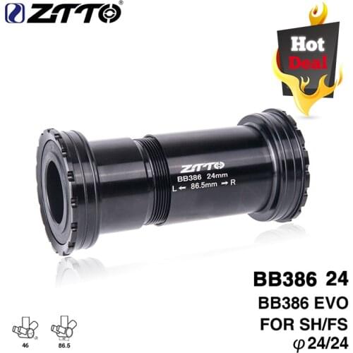 BB386 EVO 24 Adapter bicycle Press Fit Bottom Brackets Axle for MTB Road bike parts 24mm Crankset chainset