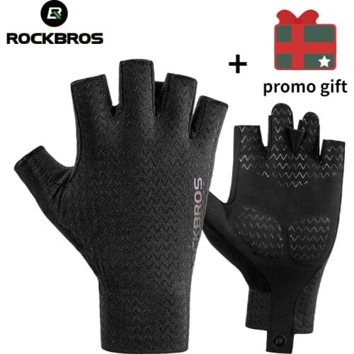 ROCKBROS Cycling Gloves Half Finger Autumn Spring MTB Bike Gloves Bicycle Men Women Breathable Shockproof Gloves