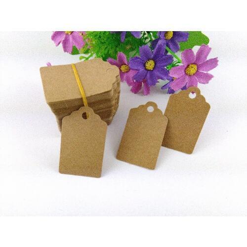 Free shipping 5*3cm Kraft Color Price Tags Blank Gift tags DIY Retro Kraft Paper cards Garment Tags 200PCS/Lot