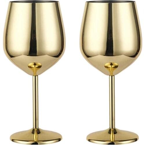 500mL Stainless Steel Juice Drink Champagne Goblet Drum Shape Red Wine Cup Party Barware Kitchen Tools