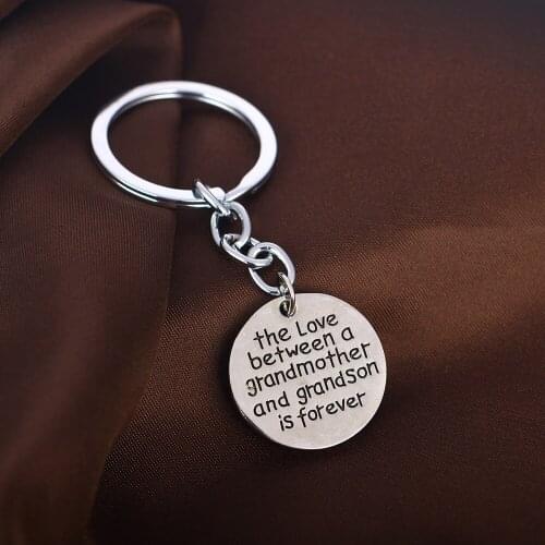 The Love Between Grandmother And Grandson Is Forever Pendant Gifts For Grandmo Jewellery Birthday Presents Keychain Keyring New