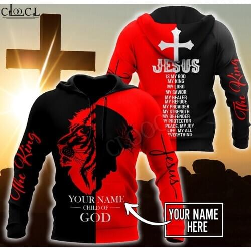 CLOOCL Christian Jesus Catholic DIY Customize Name Hoodie 3D Print Men Women Autumn Hot Sale Jogging Harajuku Casual Streetwear