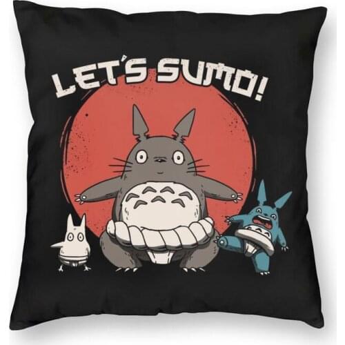 My Neighbor Totoro Cushion Cover 45x45cm Home Decorative Studio Ghibli Anime Hayao Miyazaki Throw Pillow for Car Double-Sided