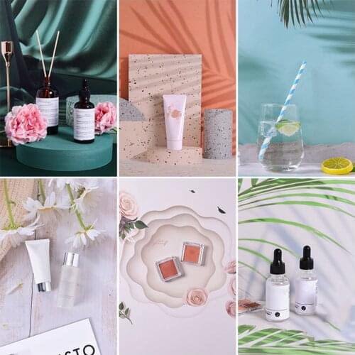 3D Pattern Photography Backdrops Desktop Shoot Props Sided Paper Board Fotografie Photo Background for Jewelry Toiletries