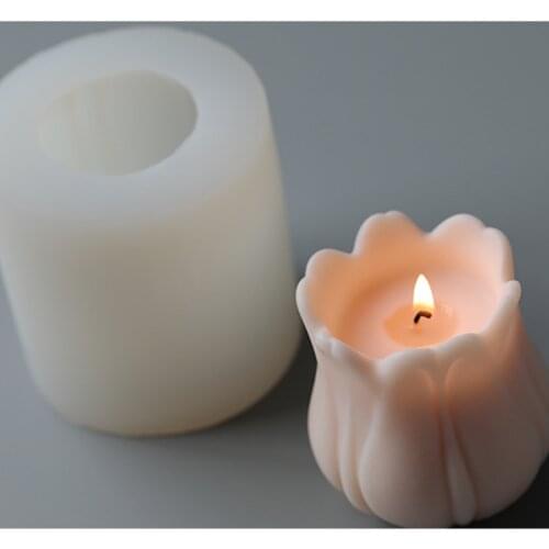 Turmeric Flower And Minimalist Style Face Shape DIY Candle Mould Simple Mellow Model Home Decoration Candle Silicone Mold