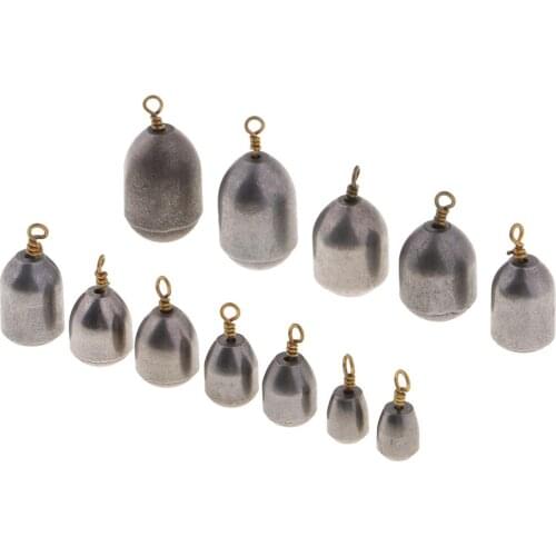 12pcs Drop Shot Sinker Weights Iron Bass Pike Perch Chub Sea Fishing Sinkers