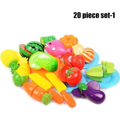 Play Fruit Kit for Kids Vegetable Set Roleplay Toddler Playhouse Game for Girls Boys Toys M09
