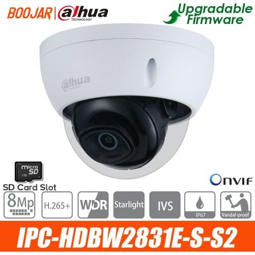 Dahua 4k starlight ip camera 8MP IPC-HDBW2831E-S-S2 POE SD Card Slot H.265+ 30M IR IVS Onvif IP67
