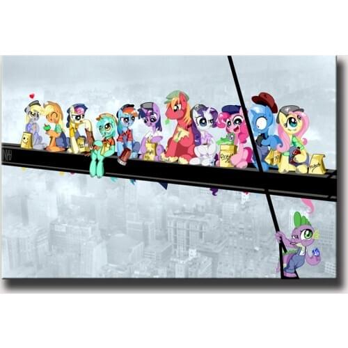 Anime Version Lunch Atop A Skyscraper Lunch Home Decorative Painting Wall Picture for Living Room Canvas Wall Art Wall Painting
