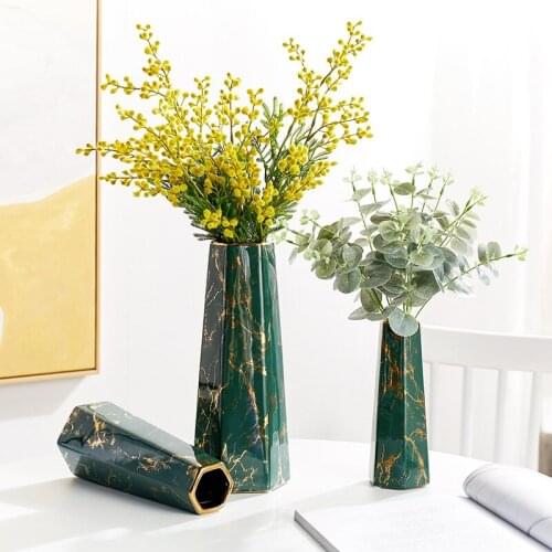 Luxury living room TV cabinet decoration ceramic vase ornaments dining bar counter desktop creative flower device decoration