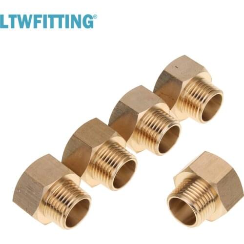 LTWFITTING 3/4" FHT x 1/2" MIP Brass Hose Adapter, Brass Garden Hose Fitting