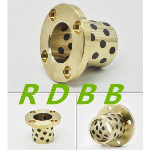 LMF10UU LMF16UU oil bearing self-lubricating graphite inserts / graphite copper sleeve / linear bearing