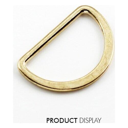 Craft Metal Gold Tone D Shaped Ring Belt Buckle 25mm For Bags Clothes Sewing Hooks Clips Sewing Supplies 20piece/K292
