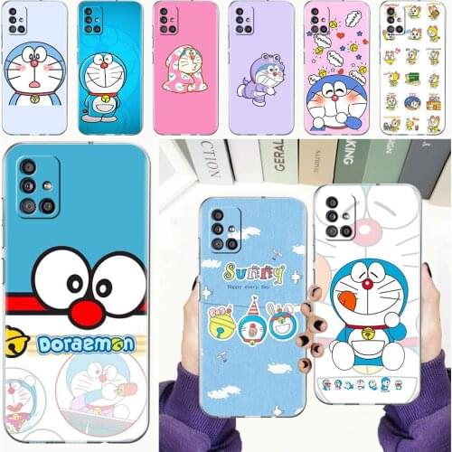 Soft Phone Case For Samsung Galaxy A51 A21s A71 A12 A31 A52 A41 A32 A02s A11 A72 A42 Clear Back Cover Funda Fashion Doraemon Cas