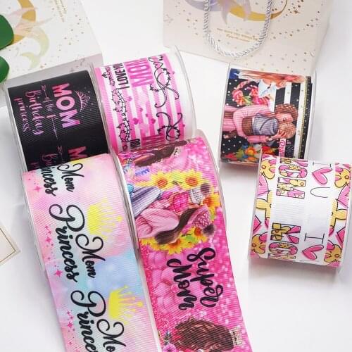 DIY Mothers Day Printed Grosgrain Ribbon For Craft Supplies Sewing Accessories 5 Yards, Planar Resins Mold 10 Pieces. 53432