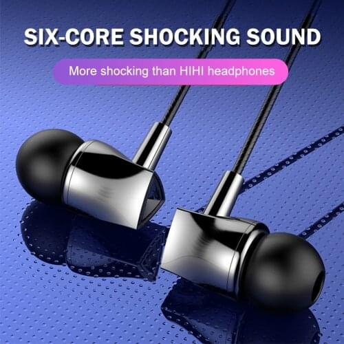 Wired In-ear Earphones with Microphone Subwoofer Gaming Earbud for Samsung Huawei Xiaomi Mobile Phones Computers