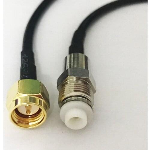 FME female to SMA male straight crimp for RG174 pigtail Cable Connector 15cm