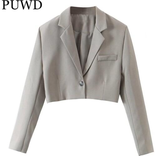 Женские пиджаки с коротким рукавом PUWD China At AliExpress