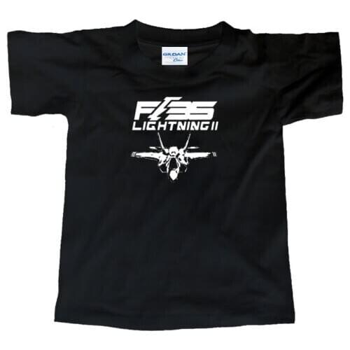 On Sale New Fashion Print Tee Shirt For Male F-35 FIGHTER USAF poster vinyl print aircraft F35 stealth lightning II Tee shirts