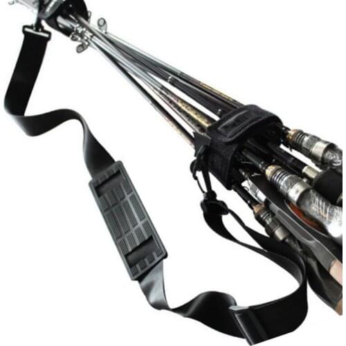 Adjustable Fishing Rod Shoulder Strap Outdoor Portable Fishing Rod Frame Belt Fishing Accessories Shoulder Strap
