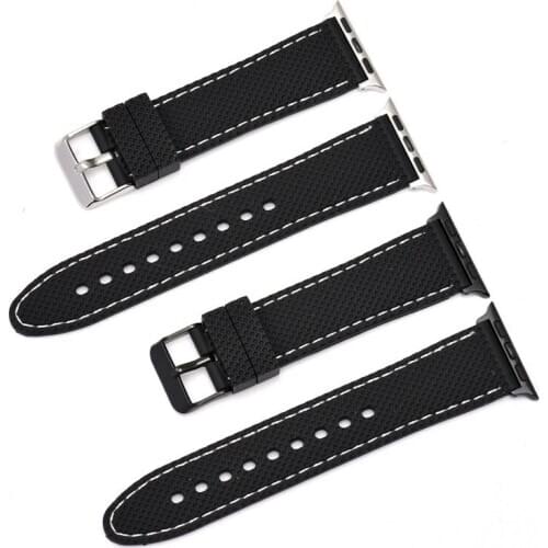 BEAFIRY for IWatch 4321 38mm 42mmSilicone Rubber Watch Band Straps for Apple Watch 5 44mm 40mm Watchbands Waterproof Sweatproof