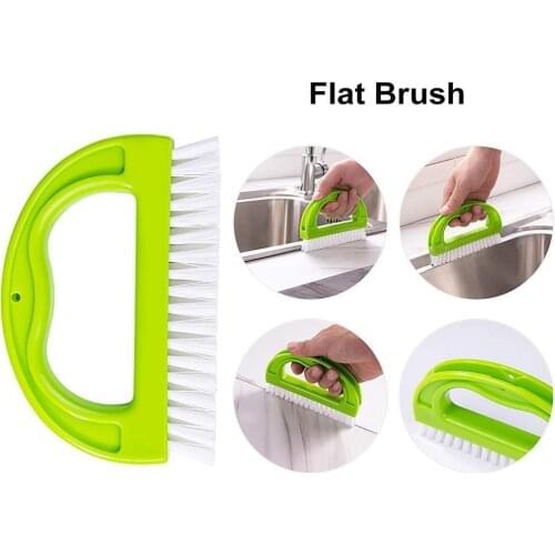 Tile Brushes Grout Cleaner Joint Scrubber Grout Crevice Bathtub Brush Cleaning Plastic Held Green Tile Sink Hand P2F3