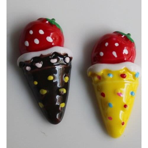 Mix Color Ice Cream Resin Flatback Beads Scrapbooking For DIY Phone Craft