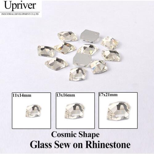 Upriver Glass Cosmic Shape Crystal All Sizes Crystal Rhinestone 2 Hole Sewing Glass Rhinestone